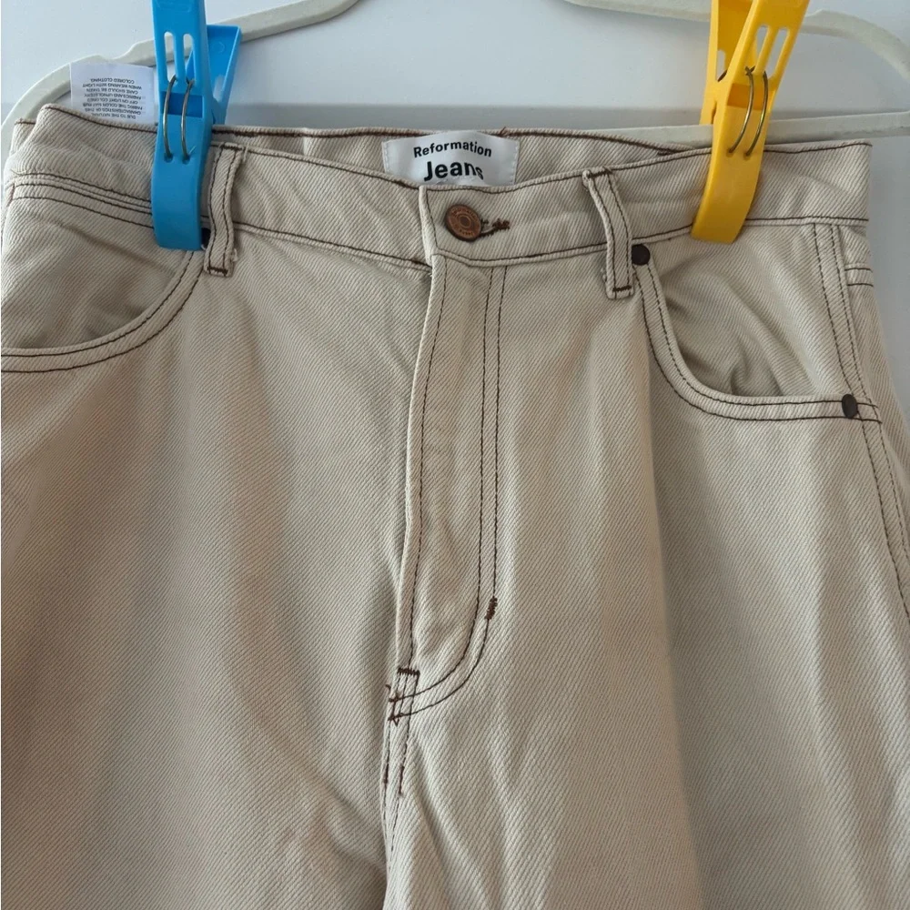 Reformation Beige Jeans - Picture 2 of 5